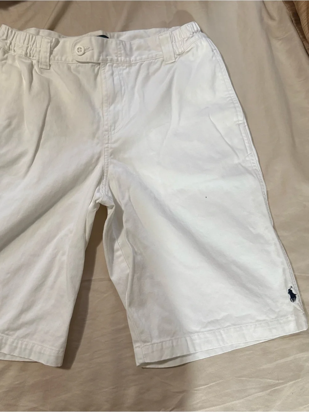 Ralph Lauren White Boys Polo Chino Shorts size 14